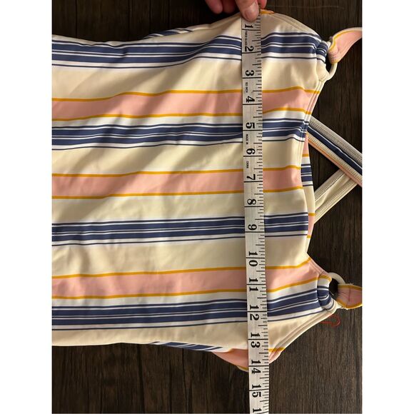 Madewell x OOKIOH Costa One-Piece Swimsuit in Cabana Stripe Size S Vacation - Picture 10 of 10